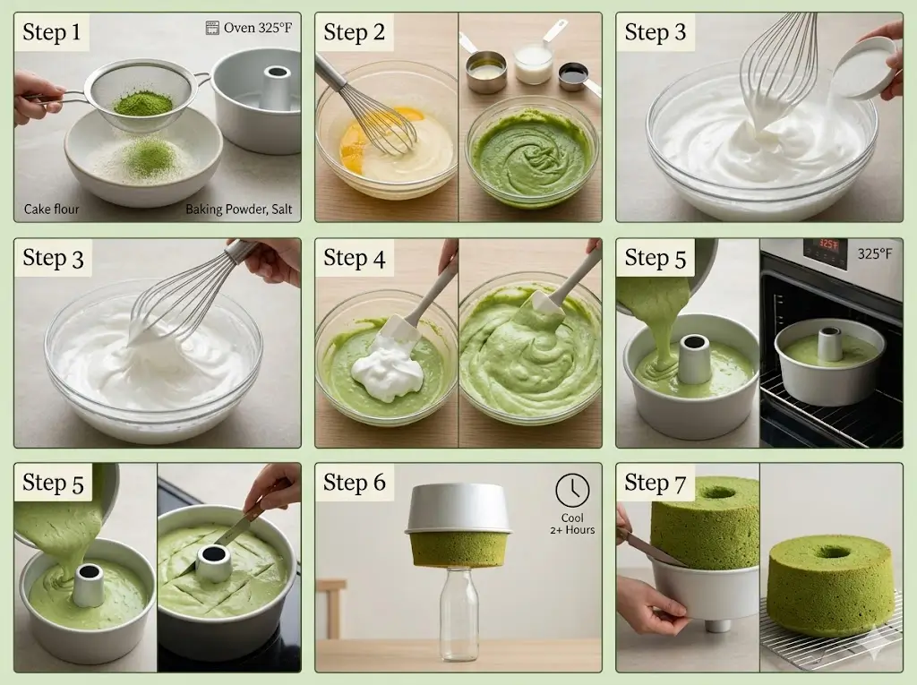 Matcha Green Tea Chiffon Cake 7 Best Baking Tips