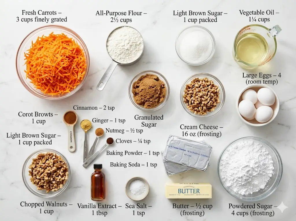 Spiced Carrot Cake with Walnuts 7 Best Baking Steps 