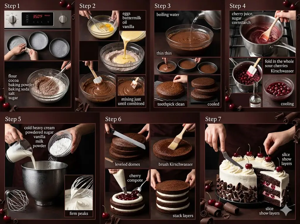 Black Forest Gâteau 7 Best Steps To Bake It